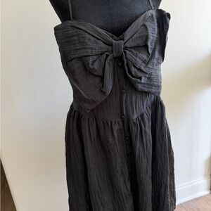 Elegant Black Bow Dress